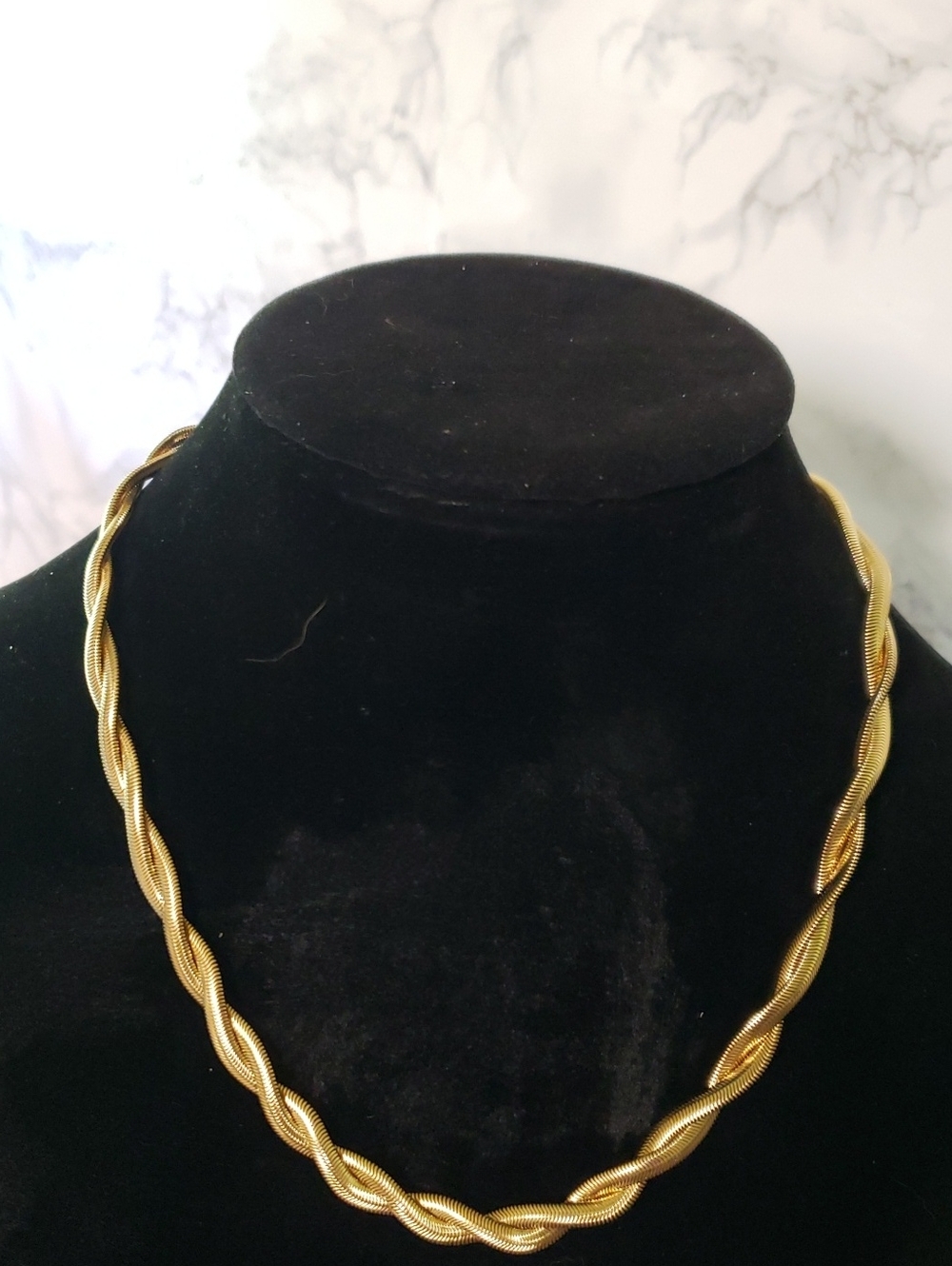 Plunder Goldtone Double Strand Braided Necklace NWT